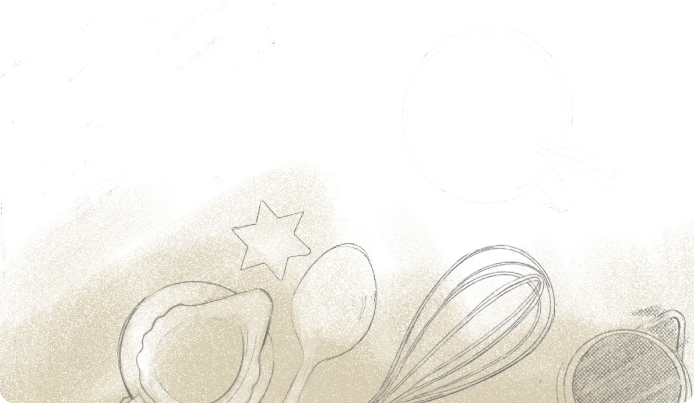 Artisanal baking tools illustration