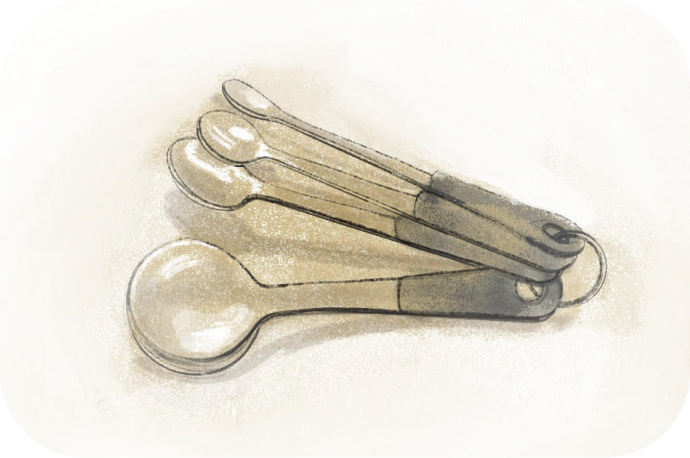 Measuring spoons illustration
